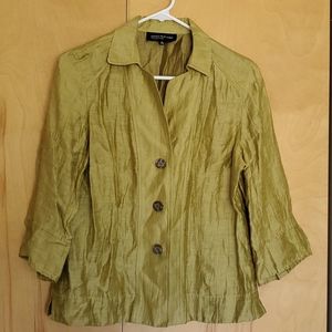 Jones New York 3/4 Sleeve Linen Jacket Size 8